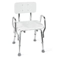 thumbnail image 1 of DMI Shower Chair Bath Seat, No‑Tools Aluminum Tub Bench, Adjustable Height, 350 lb Capacity, White, 1 of 7