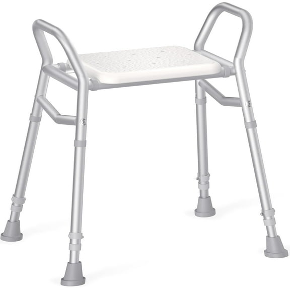 Shower Chair for Inside Shower, Height Adjustable Shower Seat, 350lbs Shower Chair for Elderly and Disabled, White