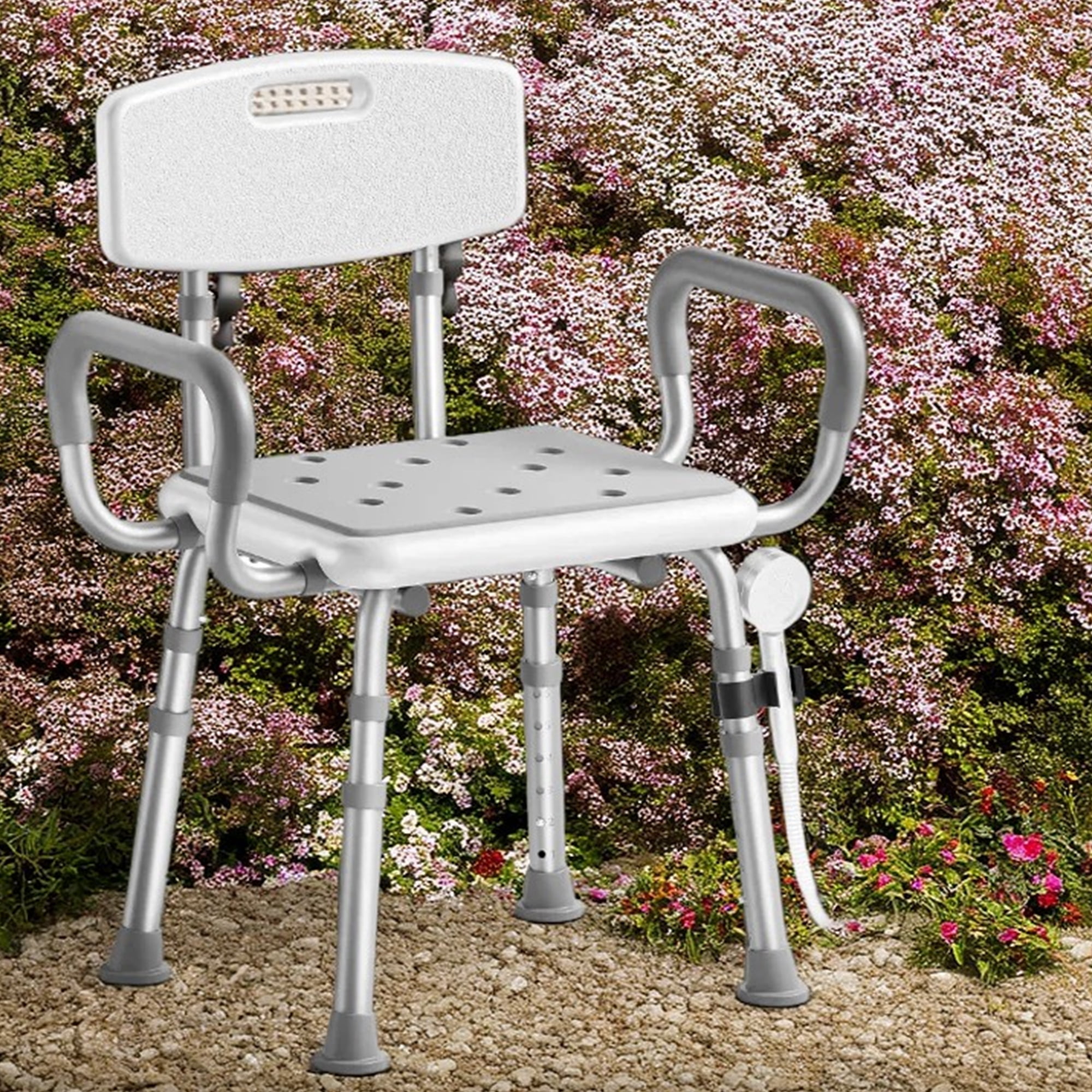 Shower Stool For Inside Shower Heavy Duty With Arms And Back – FSA