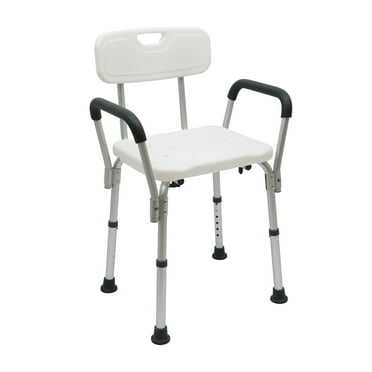Shower Chair with Adjustable Height Backrest, Shower Seat for Inside Shower or Tub, Bathroom Bench Bath Chair for Elderly and Disabled, 73-83.5cm