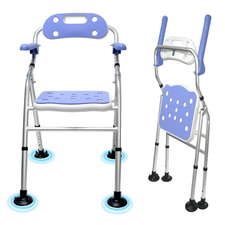 Shower Chair with Arms Foldable Heavy Duty Bath Chair for Senior