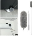 Shower Cleaning Brush, ABS Gray Bathroom Cleaning Tools, Extension Pole