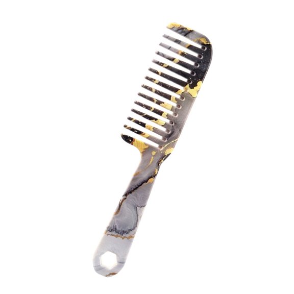Shower Comb Wide Tooth Combs Printed Hairdressing Combs Curly Comb Hair Brush Comb Hair Styling Accessories