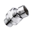 thumbnail image 1 of Shower Connector Ball Joint Shower Head Swivel Ball Adapter Brass Adjustable Arm Extension Universal Component Polish Chrome,1Pcs, 1 of 5
