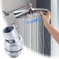 thumbnail image 1 of Shower Connector Ball Joint Solid Brass Swivel Adapter 23 Degree Adjustable Angle Fits Fixed Handheld Rain Shower Heads (Silver), 1 of 5
