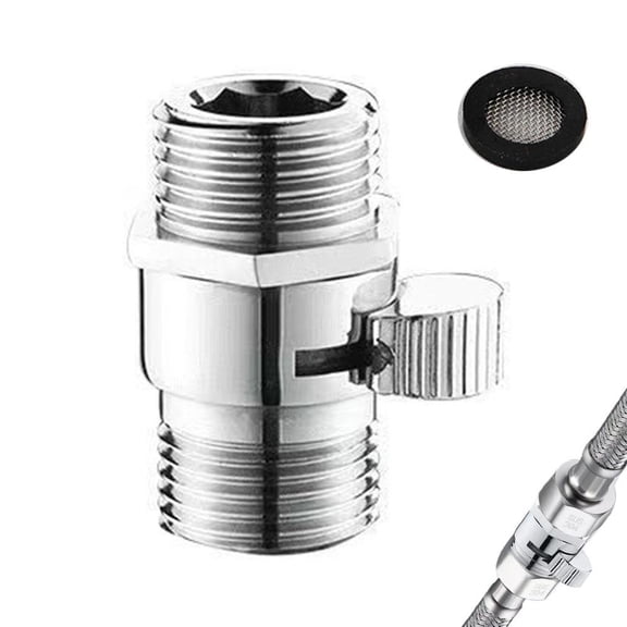 Shower Control Valve, Brass Core Water Pressure Regulator Water Restrictor Control Leak Prevention Replacement, Shower Valve Replacement, RV Faucet Indoor Plumbing Controling