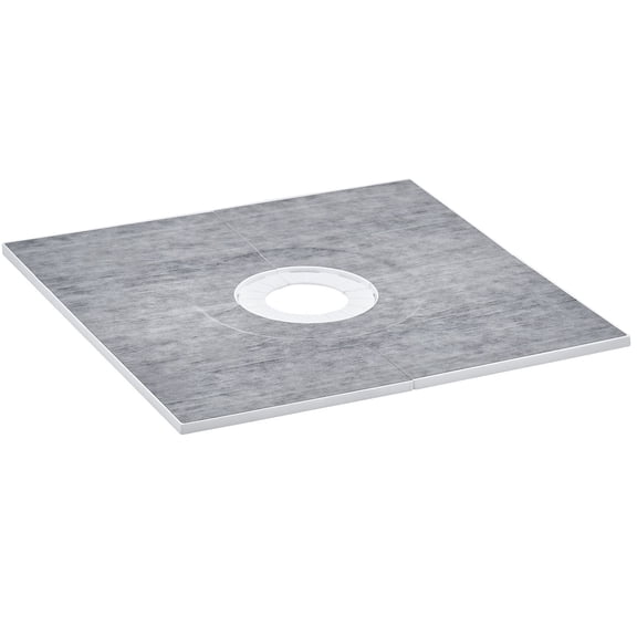 Shower Curb Kit, 36"x36" Shower Pan Kit with 6.3" Central Drain, Lightweight EPS Shower Installation Kits with 2 Waterproof Cloths, Shower Pan Slope Sticks Fit for Bathroom