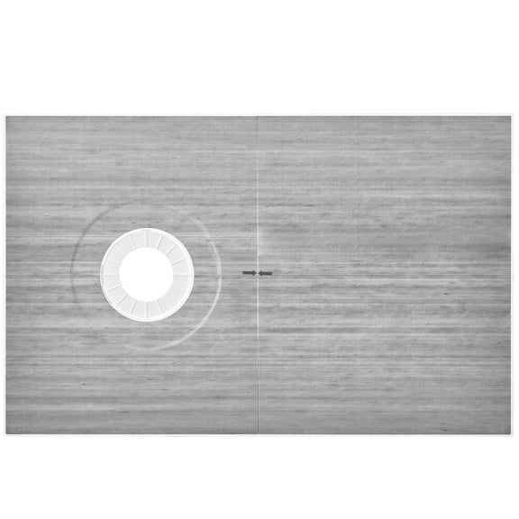 60 x 38 Inch Shower Curb Kit with 6.3 Inch Offset Drain, EPS Shower Pan Installation System, Waterproof Shower Base Kit with 2 Waterproof Cloths and Pre-Sloped Bathroom Floor Support