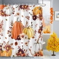 thumbnail image 1 of Shower Curtain 36"W x 72"L Fall Autumn Leaves Flowers Pumpkins Fabric Shower Curtains Set with Hooks Water Repellent Bathroom Curtains Machine Washable Bathroom Accessories, 1 of 6