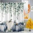 thumbnail image 1 of Shower Curtain 48"W x 72"L Fall Thanksgiving Pumpkins Rustic Leaves Fabric Shower Curtains Set with Hooks Water Repellent Bathroom Curtains Machine Washable Bathroom Accessories, 1 of 6