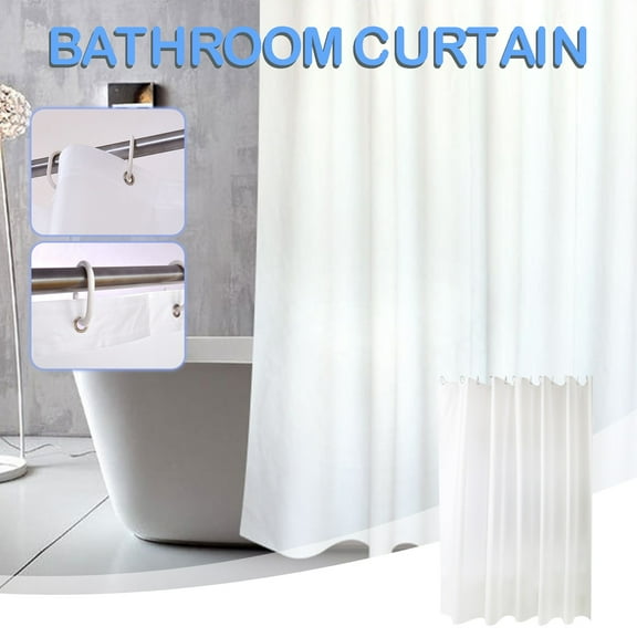 Shower Curtain under $5! CQCYD Thickened PEVA Shower Curtain, Waterproof Bathroom Liner with Grommets, Modern Print Shower Partition, Mold Mildew Resistant Fabric, 150x180cm Size