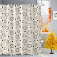 thumbnail image 1 of Shower Curtain 60"W x 72"L Autumn Thanksgiving Pumpkin Linen Texture Fabric Shower Curtains Set with Hooks Water Repellent Bathroom Curtains Machine Washable Bathroom Accessories, 1 of 6