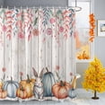 thumbnail image 1 of Shower Curtain 66"W x 72"L Autumn Thanksgiving Pumpkin Rabbit Fabric Shower Curtains Set with Hooks Water Repellent Bathroom Curtains Machine Washable Bathroom Accessories, 1 of 6