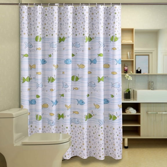 Shower Curtain 71" x 79" Waterproof Fabric Bathroom Decorative Machine Washable