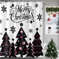 thumbnail image 1 of Shower Curtain 72"W x 78"L Winter Abstract Christmas Tree Snowflake Fabric Shower Curtains Set with Hooks Water Repellent Bathroom Curtains Machine Washable Bathroom Accessories, 1 of 9