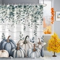 thumbnail image 1 of Shower Curtain 72"W x 84"L Fall Thanksgiving Pumpkins Wood Grain Fabric Shower Curtains Set with Hooks Water Repellent Bathroom Curtains Machine Washable Bathroom Accessories, 1 of 6