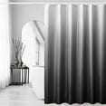 thumbnail image 1 of Shower Curtain 72 x 84, Tall Black Ombre Shower Curtain for Bathroom, Waffle Weave Fabric Shower Curtain Set with Hooks, Water Repellent, Machine Washable, 1 of 7