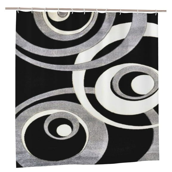 Shower Curtain 72Wx72H inches Waterproof with 12 Hooks