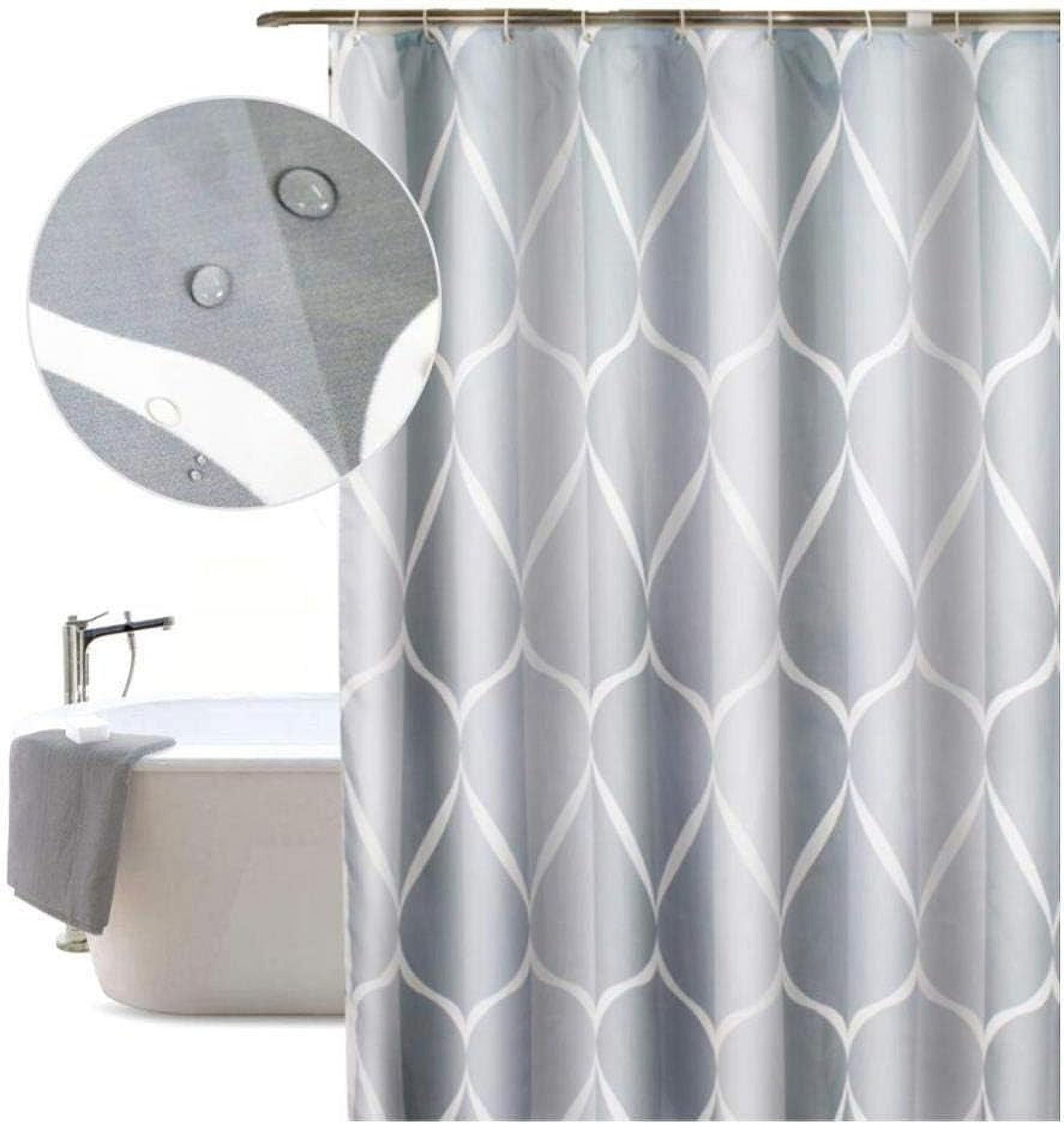 Shower Curtain 80x200CM Anti-Moisture Polyester Fabric, Original Gray ...