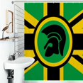 thumbnail image 1 of Shower Curtain A Trojan Uk Flag In The Colors Of Jamaica Bathroom Waterproof Polyester Home Ration Curtain With Hook, 1 of 4