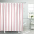 thumbnail image 1 of Shower Curtain Abstract Classic Pink and White Stripe Graphic Modern Waterproof Polyester Fabric 72 x 72 inches Set with Hooks, 1 of 5