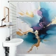 thumbnail image 1 of Shower Curtain Abstract Floral Splash Art Bath Curtain Polyester Fabric Bathroom Ration With Hooks, 1 of 4