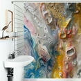thumbnail image 1 of Shower Curtain Abstract Fluid Art Polyester Waterproof Home Ration Curtain With Hook, 1 of 4