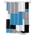 thumbnail image 1 of Shower Curtain Abstract Geometric Bathroom Curtains with Hooks, Waterproof Fabric Mid Century Blue Bath Shower Curtains Set for Bathroom Bathtubs Decor 36x72 Inch, 1 of 8