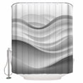 thumbnail image 1 of Shower Curtain, Abstract Ocean Waves Fluid Lines Waterproof Shower Curtain Set with Hooks for Bathroom Showers,Stalls and Bathtubs,36x72In Gradient Gray, 1 of 9