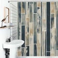 thumbnail image 1 of Shower Curtain Abstract Painted Wood Planks Polyester Waterproof Home Ration Curtain With Hook, 1 of 4