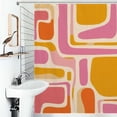 thumbnail image 1 of Shower Curtain Abstract Pastel Geometric Pattern Bath Curtain Polyester Fabric Bathroom Ration With Hooks, 1 of 4