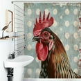 thumbnail image 1 of Shower Curtain Abstract Rooster Polka Dots Bathroom Waterproof Polyester Home Ration Curtain With Hook, 1 of 4
