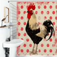 thumbnail image 1 of Shower Curtain Abstract Rooster Polka Dots Bathroom Waterproof Polyester Home Ration Curtain With Hook, 1 of 4