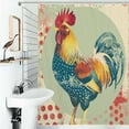thumbnail image 1 of Shower Curtain Abstract Rooster Polka Dots Polyester Waterproof Home Ration Curtain With Hook, 1 of 4