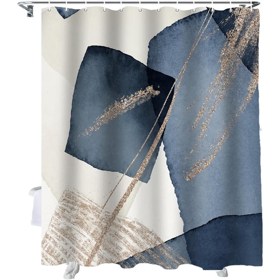 Shower Curtain Abstract Stripe Shower Curtains for Bathroom Decor Shower Curtain Sets with Hooks Waterproof Fabric Bath Curtain Standard 72" X 72"
