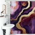 thumbnail image 1 of Shower Curtain Abstract Swirl Art Print-2 Bath Curtain Polyester Fabric Bathroom Ration With Hooks, 1 of 4