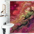 thumbnail image 1 of Shower Curtain Abstract Swirling Color Paint Art Bath Curtain Polyester Fabric Bathroom Ration With Hooks, 1 of 4