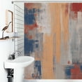 thumbnail image 1 of Shower Curtain Abstract Textured Brushstrokes Painting Polyester Waterproof Home Ration Curtain With Hook, 1 of 4