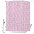 thumbnail image 1 of Shower Curtain Abstract Wave Lines Bathroom Curtains with Hooks, Waterproof Fabric Pink Floral Petal Pattern Bath Shower Curtains Set for Bathroom Bathtubs Decor 72x72 Inch, 1 of 9
