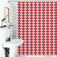 thumbnail image 1 of Shower Curtain Aesthetic Raspberry Red And White Ripple Bath Curtain Polyester Fabric Bathroom Ration With Hooks, 1 of 4