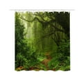thumbnail image 1 of Shower Curtain,All Season Theme Picture of a Forest Tree Leaves on an Abstract Woodland Background Print,Essential Accessories for Farm House Bathroom Decoration Cloth Fabric Bath,59x70 Inches, 1 of 2