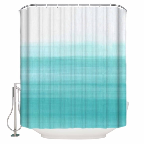 Shower Curtain, Aqua Gradient Watercolor Waterproof Shower Curtain Set with Hooks for Bathroom Showers,Stalls and Bathtubs,72x72In Minimalist Modern Art