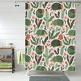 thumbnail image 1 of Shower Curtain, Armadillo Waterproof Fabric Plastic Shower Curtain, Drying Fast Bathroom Curtain with 9 Buttonholes, Ruffle Shower Curtain 60x72in, 1 of 8