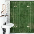 thumbnail image 1 of Shower Curtain Art On The Pitch Polyester Waterproof Home Ration Curtain With Hook, 1 of 4