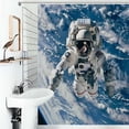 thumbnail image 1 of Shower Curtain Astronaut Space Odyssey Bathroom Waterproof Polyester Home Ration Curtain With Hook, 1 of 4