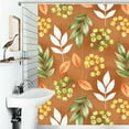 thumbnail image 1 of Shower Curtain Autumn Leaves Berries Watercolor Pattern Polyester Waterproof Home Ration Curtain With Hook, 1 of 4