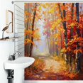 thumbnail image 1 of Shower Curtain Autumn Red Maple Forest Bathroom Waterproof Polyester Home Ration Curtain With Hook, 1 of 4