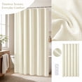 thumbnail image 1 of Shower Curtain or Bathroom 35.5x71 Inch, Textured Waffle Fabric Shower Curtains, Soft Hotel Farmhouse Style, Water Repellent, Machine Washable, Cream, 35.43" W x 70.86" L, 1 of 8
