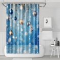 thumbnail image 1 of Shower Curtain for Bathroom Blue Xmas Balls Hanging on White Pine Branches with Snowflakes Shower Curtains Durable Cool Bathroom Curtains Hooks Included,72x72Inch, 1 of 5