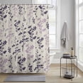thumbnail image 1 of Shower Curtain for Bathroom Gradient Purple Leaves Country Waterproof Bath Curtains Shower Curtains with Hooks,Herb Plant Retro Linen Bathroom Curtain Privacy Drapes for Bathtubs Toilet 36x72in, 1 of 9